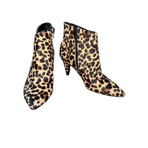 NWOT ~ Nine West Leopard Print Heeled Boots Tan, Brown, Black SIZE 5.5